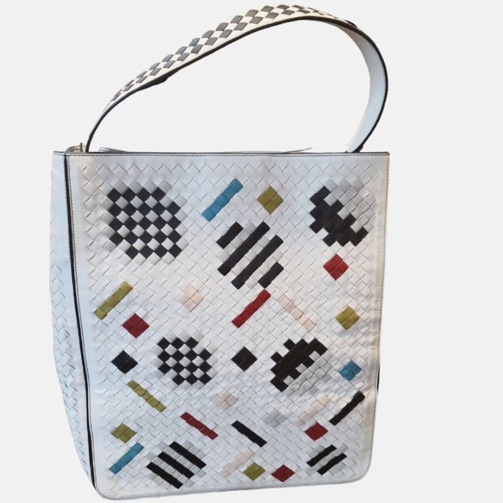 Bottega Veneta Abstract Multicolor Artsy Tote - EUC